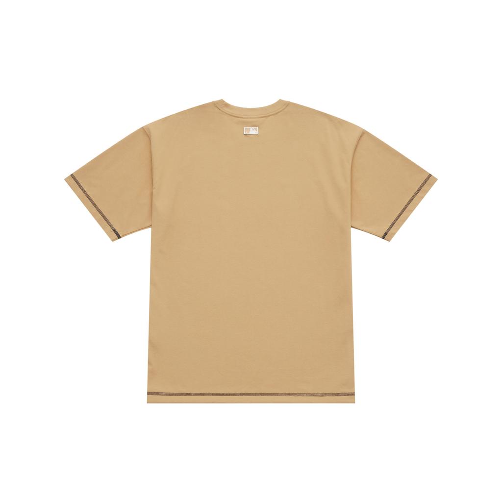 New MLB New York Yankees Basic Collection SS25 T Shirt Unisex Light Camel 3ATSB1153-50CAL