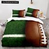 Американский футбол King Queen Пододеяльник с рисунком игрока в регби Комплект постельного белья для детей, подростков, взрослых, мяч, спорт, полиэстеровый пододеяльник