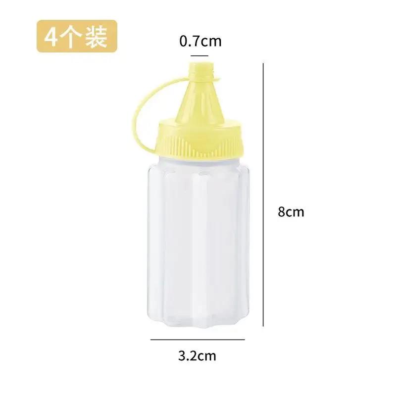 Small portable sauce squeeze bottle thickened plastic squeeze bottle sauce pot sub-packaging bottle sauce squeeze pot oil set