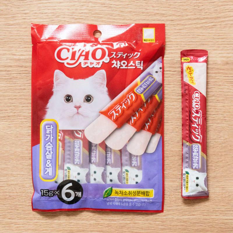 [Pet] Inaba Chao Stick куриная грудка и краб 15 г