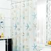 PEVA Bathroom Shower Curtains Waterproof Thickening Bath Curtain Starfish Hibiscus Pattern Bathroom Shower Accessories