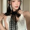 French Lace Scarf Summer Hollow Embroidery Long Ribbon And Belt Accessories