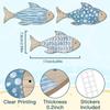 3Pieces Handcrafted Wooden Fish School Wall Hanging Sculpture Ornaments For Coastal Nursery Decors Beach Theme Design