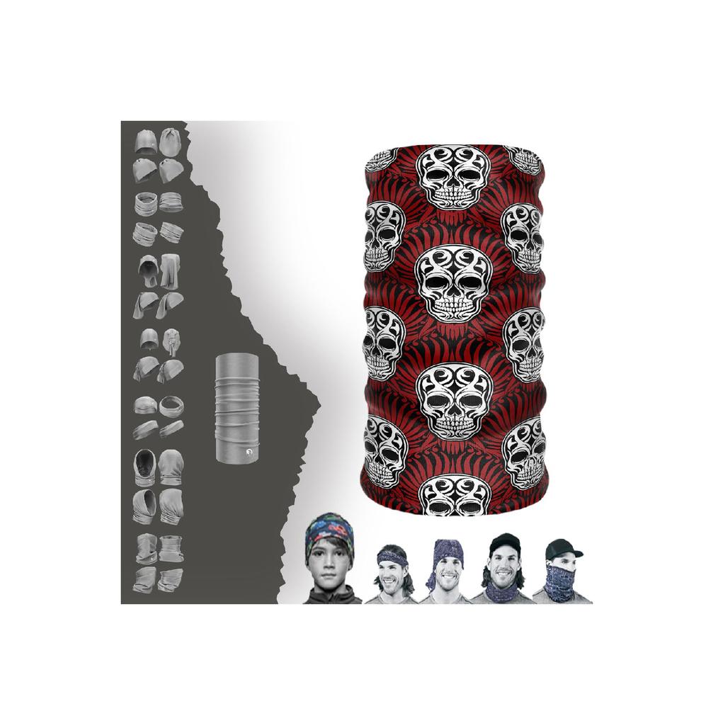 Унисекс Серый Череп Каратель Бесшовный Воротник-труба Бандана