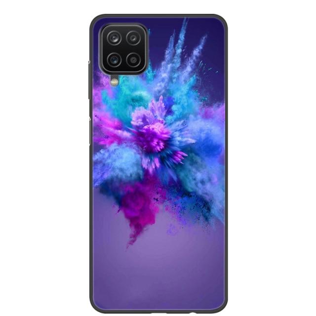 Чехол для Samsung A12, 2021, черные мягкие силиконовые чехлы из ТПУ для телефонов Samsung Galaxy A12 M12, чехол с крутым дизайном, чехол-бампер A 12