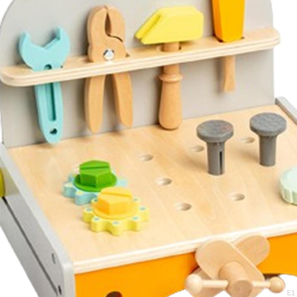 Montessori Wooden Tool Set Toy Early Educational Children's Construction Pretend Play Kits