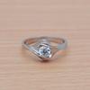 Wedding Ring, Thick Platinum Plated Women'S Cold Wind Inlaid 5A Zircon Single Ring Ring.