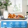 1/2Pcs Food Serving Tray with Handle Rectangle Non-Slip Plastic Dinner Trays Platter Dishwasher Safe Lap Trays for Home Kitchen