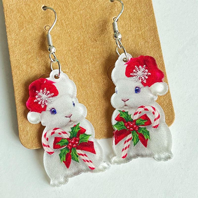 Festive Cartoon Christmas Earrings: Cute, Creative Ear Hooks for a Fun Holiday Atmosphere