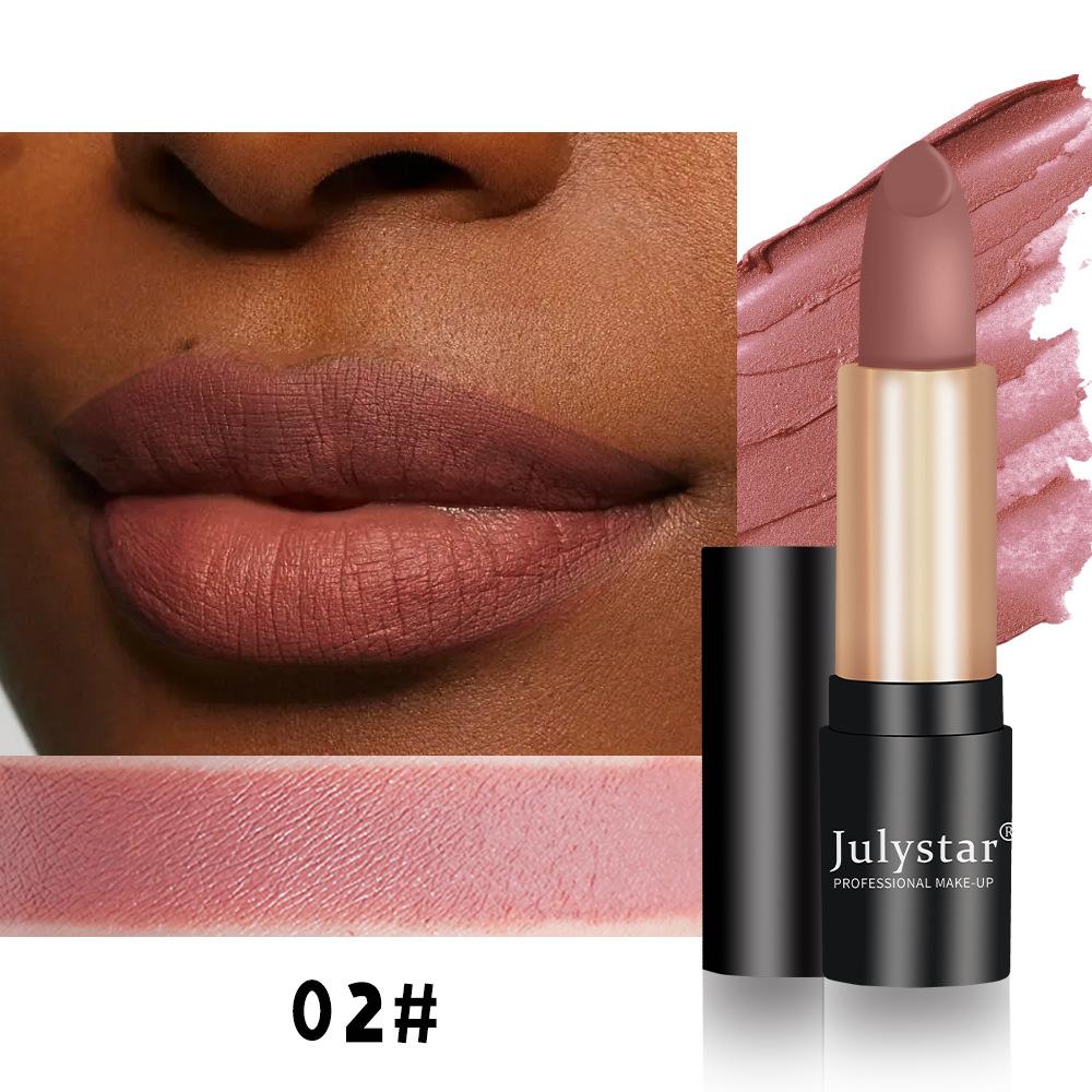 Макияж Губная помада Матовый цвет Не выцветает Не окунаемая губная помада
