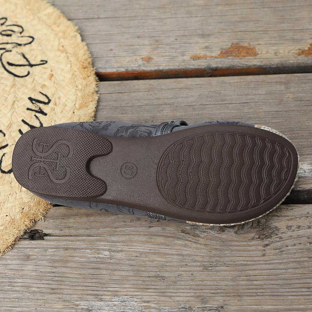 Лен, Обувь рыбака, Одиночные туфли, Вышитая обувь, Этнический стиль, Обувь для мам