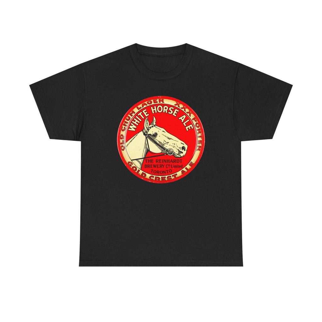 White Horse Ale Logo Unisex Heavy Cotton Tee