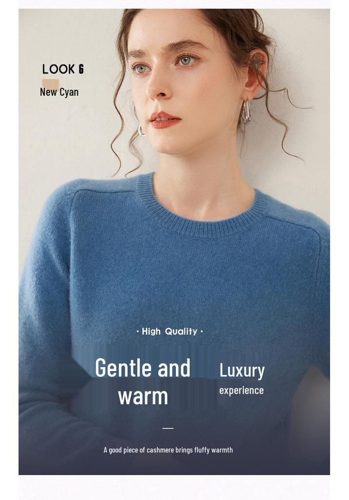 Women's Cashmere Saddle Shoulder Sweater - Thick Autumn/Winter Pullover