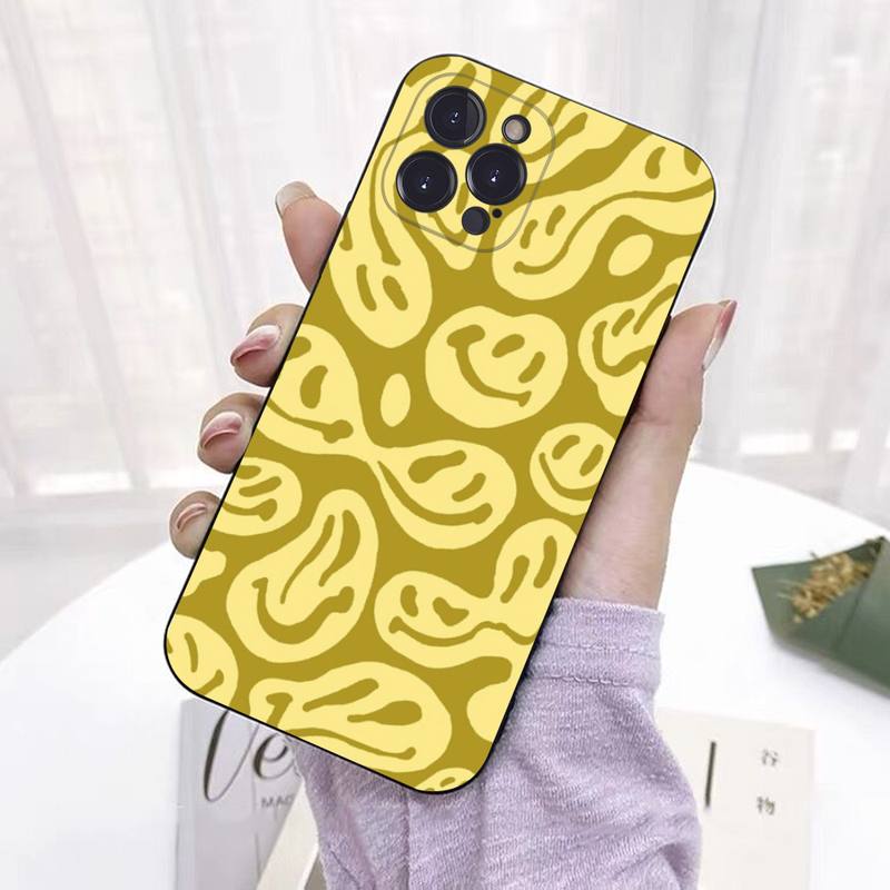 Забавный чехол для телефона со смайликом для iPhone 8 7 6 6S Plus X SE 2020 XR XS 14 11 12 13 Mini Pro Max Мобильный чехол