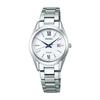 Женские часы Seiko Exceline Pair Titanium Solar Radio SWCW145 Серебристо-белые