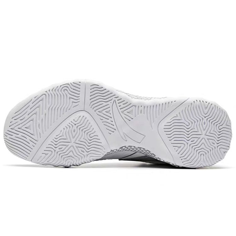 Anta Speed Battle 3 Comfortable Shock Absorption Warm High-Top Basketball Shoes Men Sneakers White Gray 11941606-10