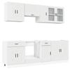 VidaXL Ensemble de 8 meubles de cuisine "Porto" en bois d'ingénierie blanc 3314841
