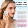 10pcs Powder Puff Cotton Cosmetic Face Makeup Powder Puffs Pads With Ribbon For Loose And Foundation 2.36 Inch