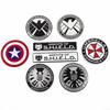 Metal Car Logo Stickers: S.H.I.E.L.D., Eagle, Tiger, Lion Designs - Aluminum Decoration for Vehicle Bodies