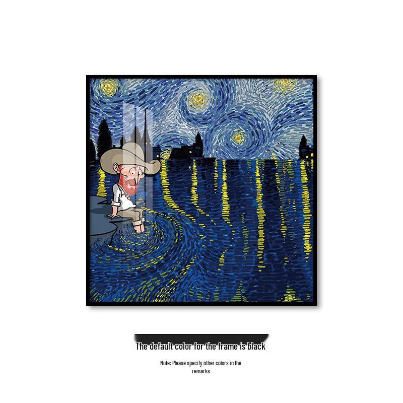 Van Gogh Decorative Paintings: Bedroom, Starry Night, Wheat Field, Sunflower, Living Room & Children's Wall Art Collection.
