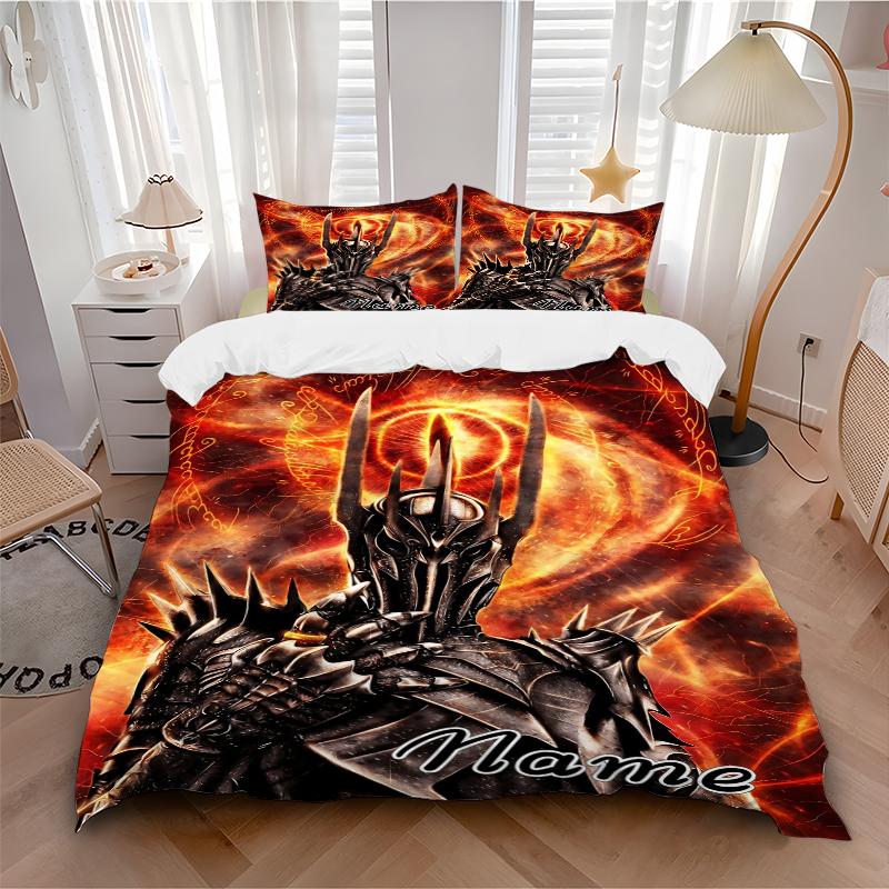 Custom Textile Lord Rings Bedding 3 Piece Set HD Print Duvet Cover Pillowcases for Teens Adult Bedroom Decoration