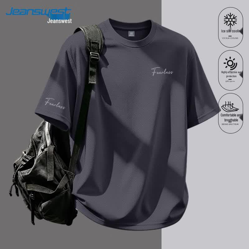 Мужская футболка Jeanswest из ледяного шелка, быстросохнущая, с защитой от солнца