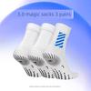 Li Zhi Zao Mid-Calf Socks for Men, Competition and Training Football Socks, Breathable, Wear-Resistant, Non-Slip Silicone Sole, Outdoor Running