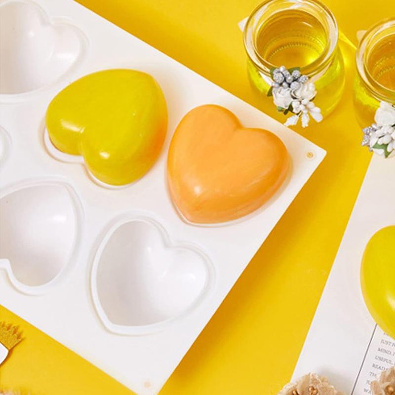 3D Mousse Cake Baking Mold Heart Cheesecake Dessert Diamond Monoporcji Silicone Mould Candle Soap Making Supplies Pastry Tools