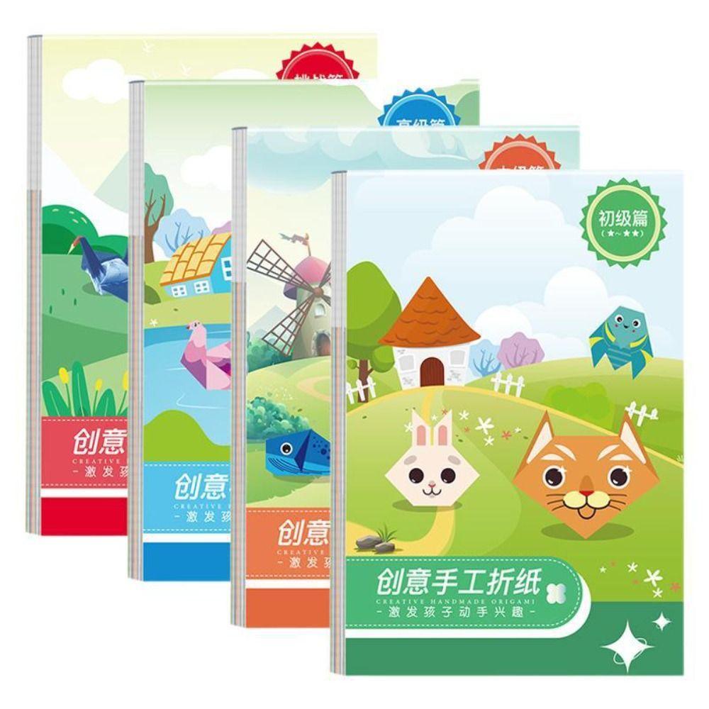 Montessori Animal Handmade Origami Art Learning Diy Paper-cut Book  Kids Toddlers Children
