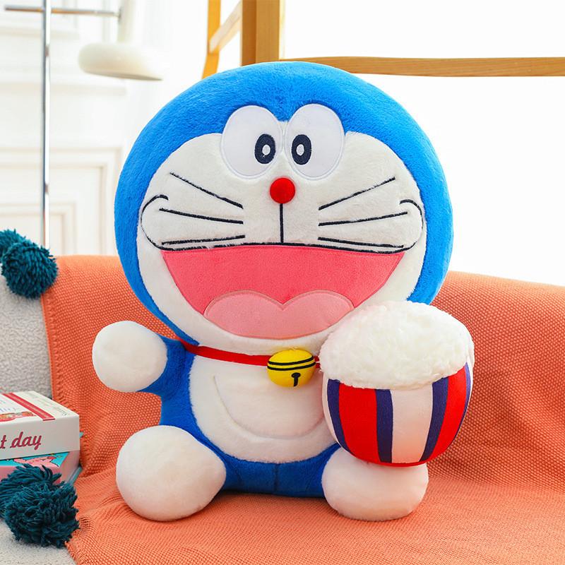 Toy Plush Doraemon Popcornthemed Blue Cat Robot Plush Pillow And Doll Stuffed