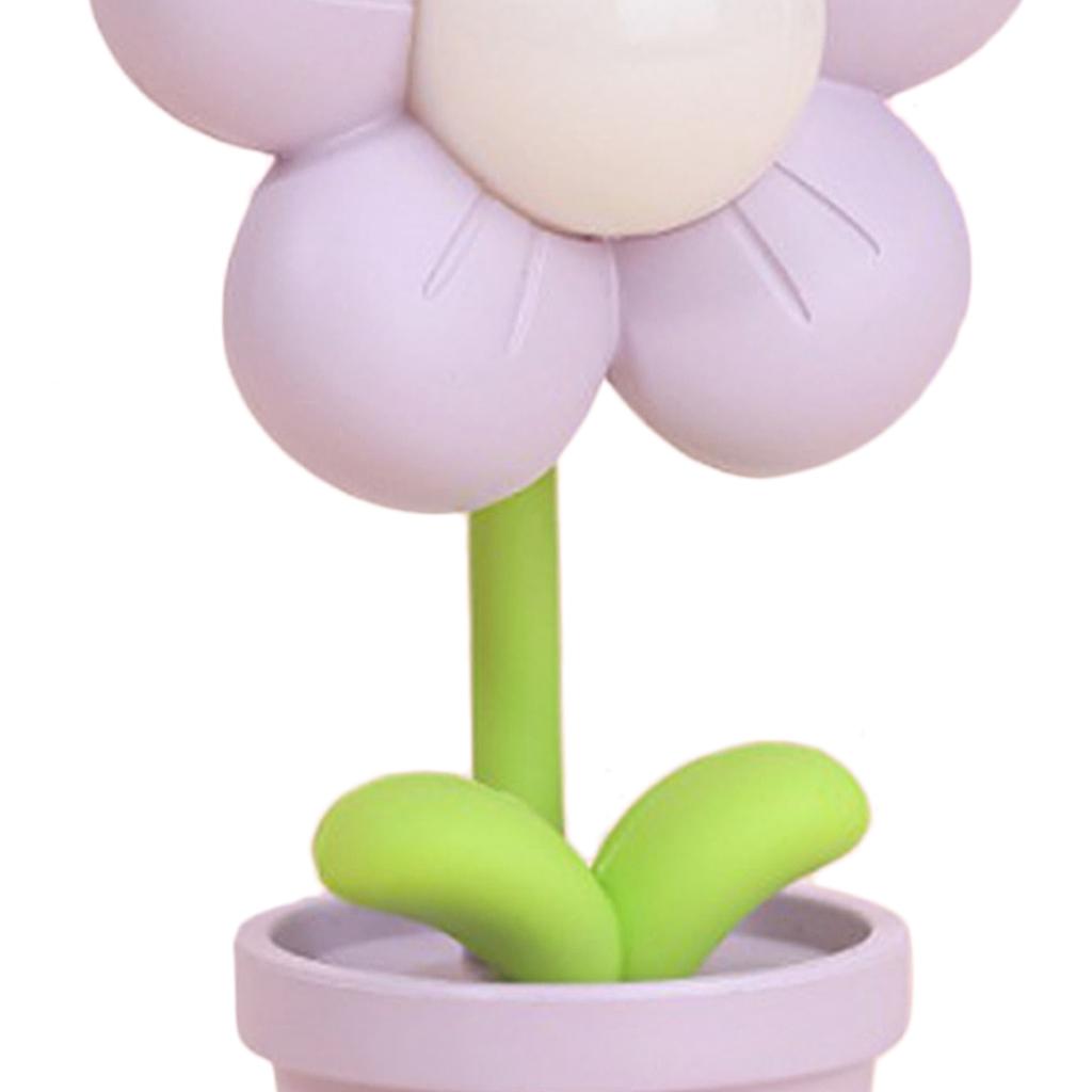 Flower Night Light for Kids Soft Light 360 Degree Bending Battery Powered Bedside Lamps for Living
