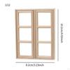 1/12 Кукольный домик Оконная мебель Мини DIY Ставни Миниатюры Дерево для Спальни