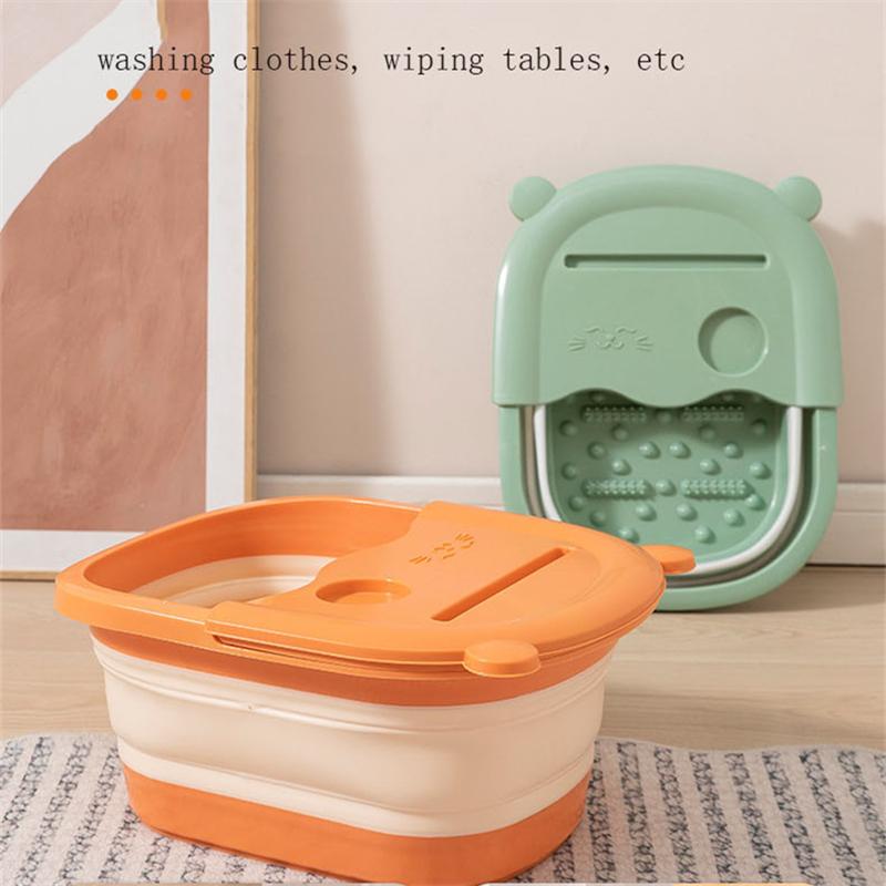 Портативное массажное ведро для ног, легко хранить, ванна для замачивания ног, складная раковина для расслабления и облегчения боли