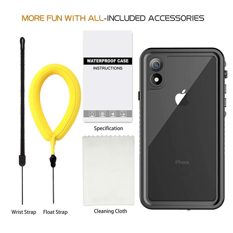 Водонепроницаемый чехол IP68 для iPhone 16e 15 14 13 12 11 Pro XS MAX XR 7 8 Plus, противоударный прочный прозрачный чехол с защитой экрана для дайвинга