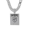 American CASH MONEY Dollar Sign Square Plate Dripping Oil Letter Necklace Pendant Cuban Chain