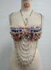 New Handmade Beaded Tassel Chest Chain Sling Neck Hanging Beaded Top Vest Women'S Beach Party Sexy Body Chain