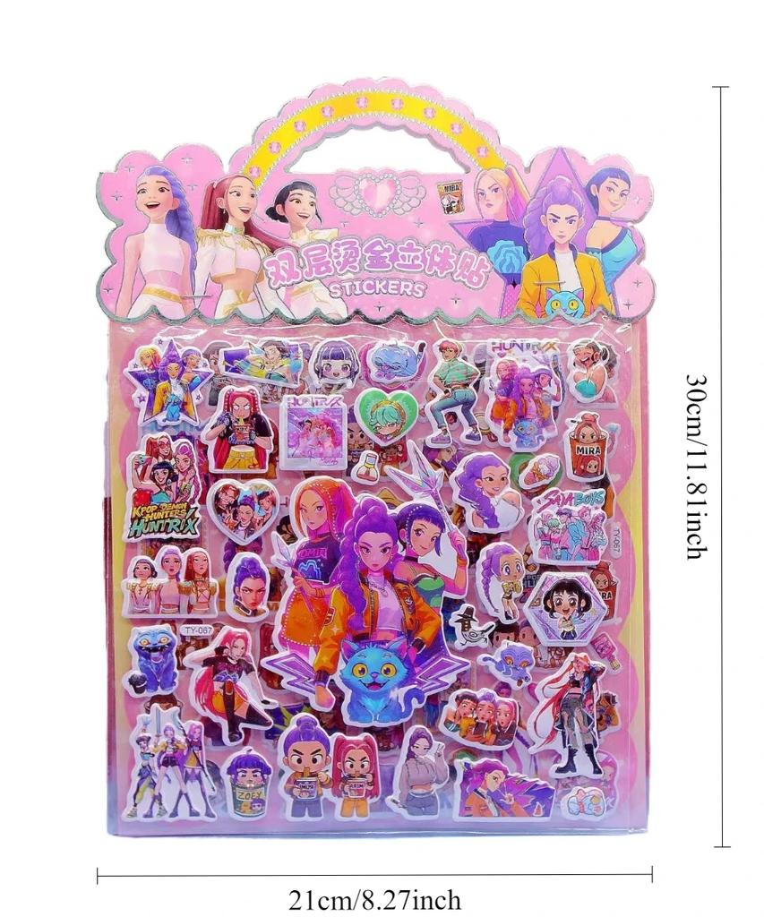 New Demon Hunters Anime Laser Cut Sticker Tiger Rumi Mira Zoey Stickers Office Stationery and School Supplies Decoration