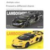 Масштаб 1/24 Сплав Спортивный автомобиль Lamborghini Aventador SVJ63 Литая металлическая модель Звук и свет Инерционный Детская игрушка Изысканное украшение