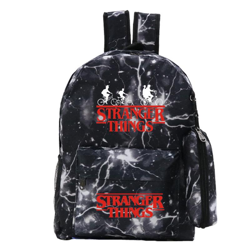 Stranger Things Speechless Backpack Pencil Case Leisure Student Schoolbag Two-Piece Set