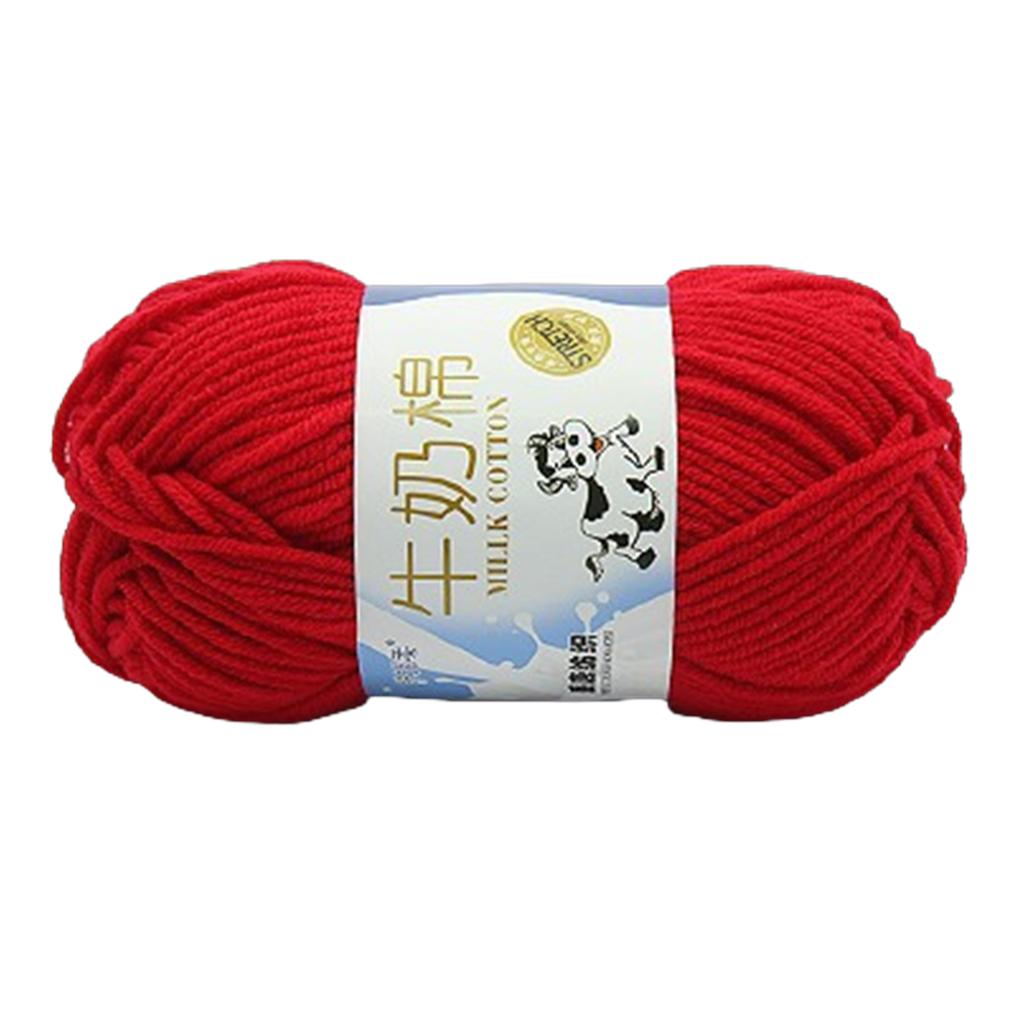 Пряжа для ручного вязания Молочная хлопковая пряжа Мягкая пряжа Разноцветная пряжа для вязания крючком Хлопковые нитки Вязальные принадлежности для детей