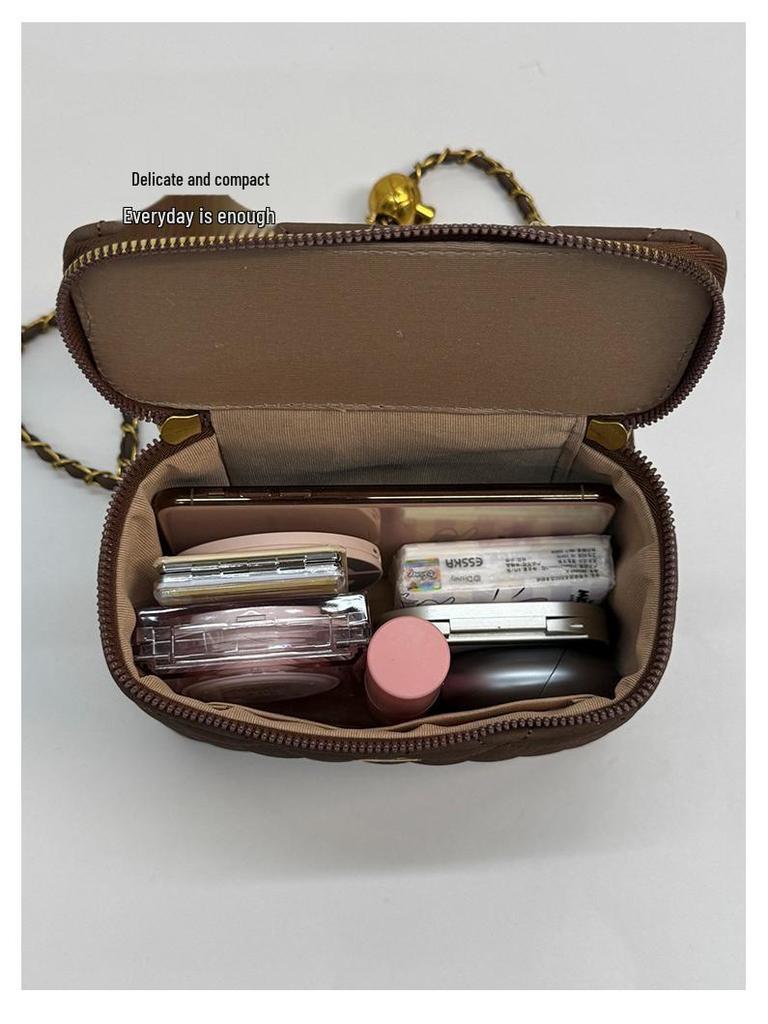 Женская модная сумка-клатч с цепочкой и ромбовидным узором 2025 года - Универсальная сумка-коробка для ношения на плече или через плечо