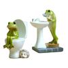 Frog Garden Statue Simulation Mini Resin Ornament for Tree Decoration Desktop Home Desk Decoration Teachers' Day Living Room