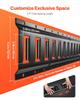 E Track Tie-Down Rail Kit, 30PCS 5FT E-Tracks Set Includes 4 Steel Rails & 2 Single Slot & 8 O Rings & 8 Tie-Offs w/ D-Ring & 8 End Caps, Securing