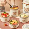 WORTHBUY Cute 304 Stainless Steel Thermal Bento Box With Handle Leak Proof Lunch Box Microwave Food Container For Students Adult