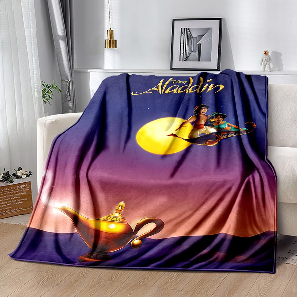 Various Styles and Sizes Aladdin Princess Jasmine Blanket for Bed Bedroom Sofa Picnic, Blanket for Cover Outdoor Leisure Nap