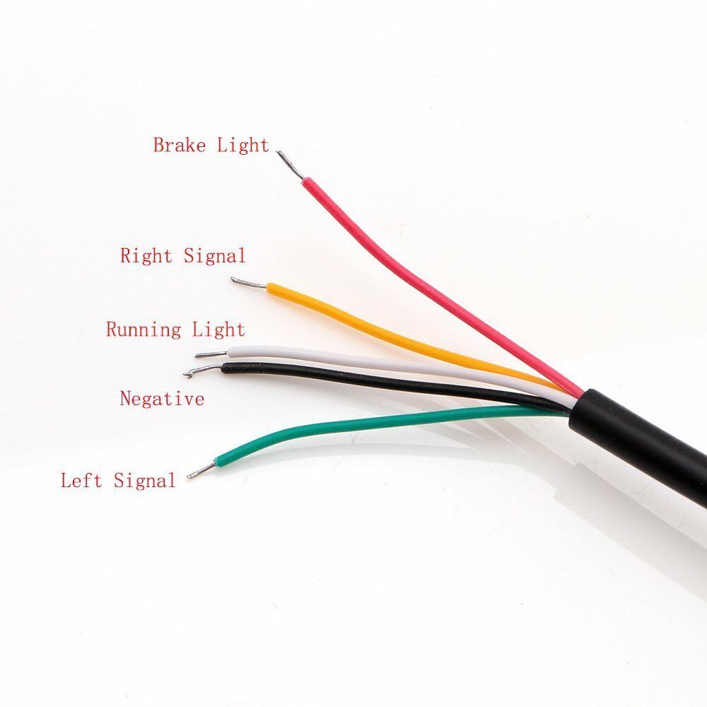 48 LED RED Motorcycle Integrated Tail Brake Stop Turn Signal Light Lamp Strip