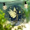Metal Wind Spinner with Hand Painted Fairy Design 360 Rotating Hook Outdoor Garden Decor for Halloween Christmas Thanksgiving Holiday Gift