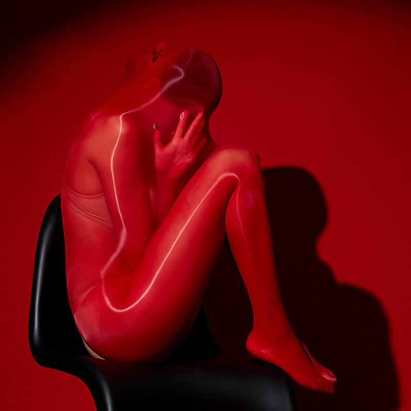 Женский сексуальный спальный мешок Масляный глянцевый прозрачный Интерактивные чулки для тела для пары Ультраэластичное нижнее белье Прозрачное нижнее белье