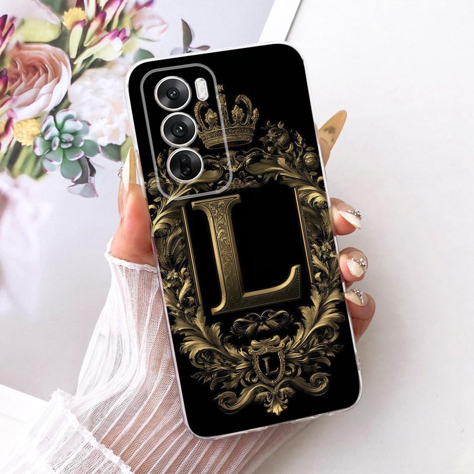 For OPPO Reno 12 Case Reno 12 Pro Cover CPH2625 CPH2629 Fashion Letters Crown Soft Silicone Bumper For OPPO Reno12 Pro 5G Fundas