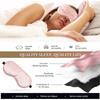 Sleep Mask Silk Eye Mask for Sleeping, Super Soft Blackout Eye Mask for Women Men, Side Sleeper Covers for Sleeping with Adjustable Straps, Travel Sl